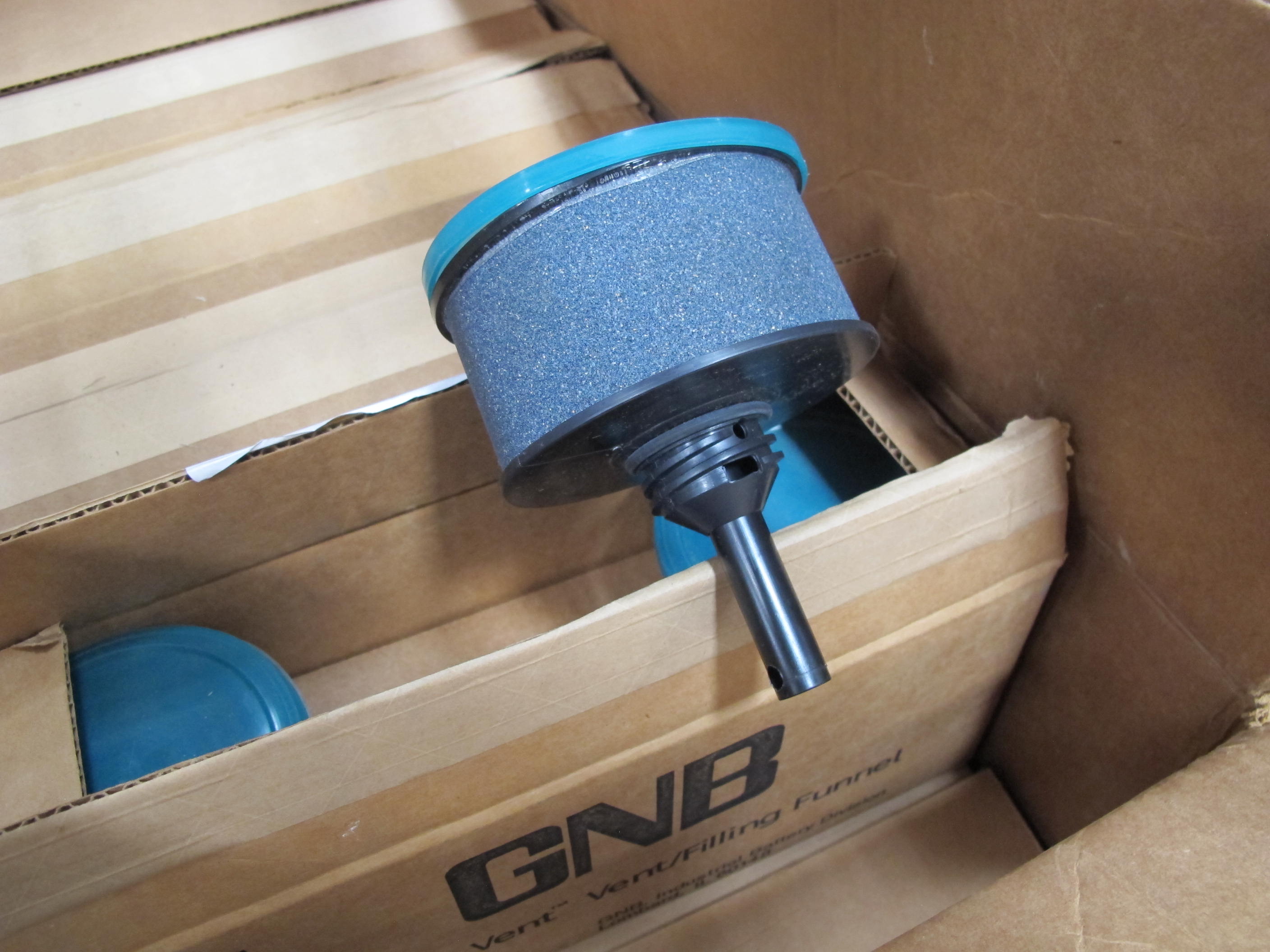 (108) GNB, PRE-VENT VENT FILLING FUNNELS, ARRESTER, FLAME KIND. LOADING & HANDLING FEE $15-4212